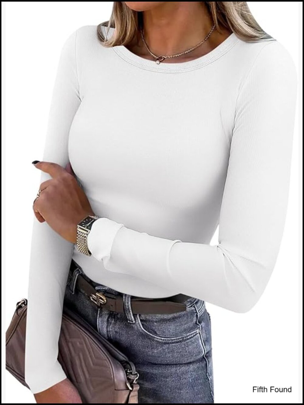 Women's Long Sleeve Thermal Fleece Crew Neck Base Layer Tee